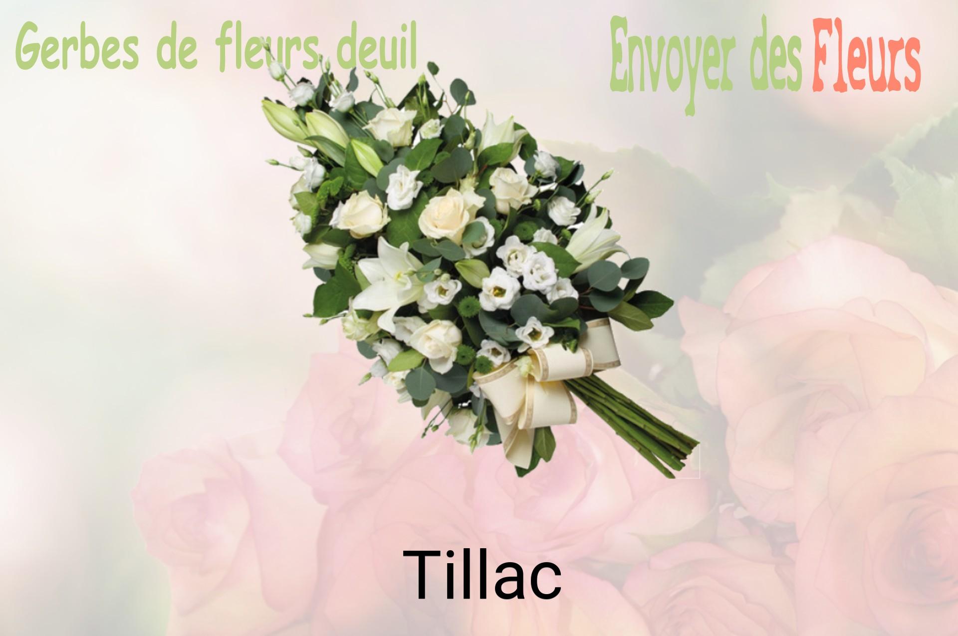 Gerbe de fleurs de deuil livrée à Tillac